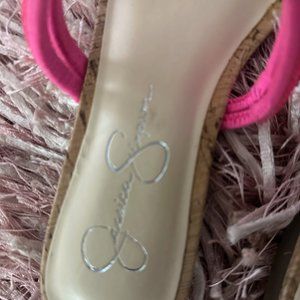 JESSICA SIMPSON PINK STRAP SANDALS